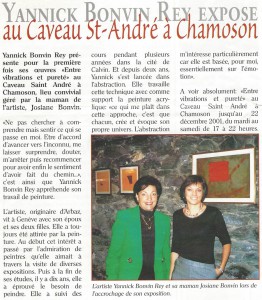 Exposition au Caveau Saint-André à Chamoson 2